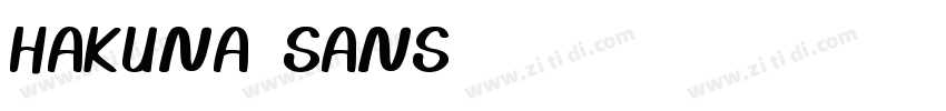 HaKuna Sans字体转换